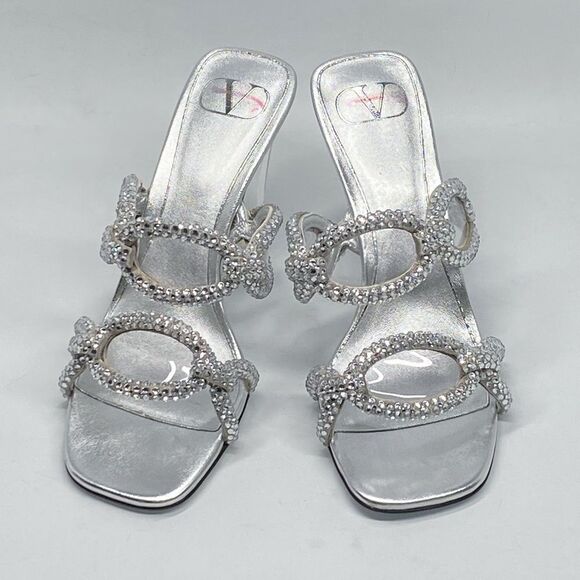 Valentino Garavani Chain 1967 embellished heel sandals size 36.5 - Picture 5 of 16